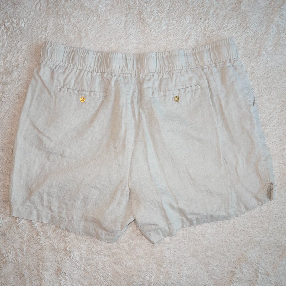 Women's Size XL Ellen Tracy Drawstring Waist Linen Shorts Sandstone NWOT - Picture 4 of 5